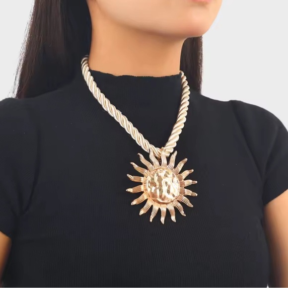 Zara Sun Gold Necklace - Picture 10 of 11